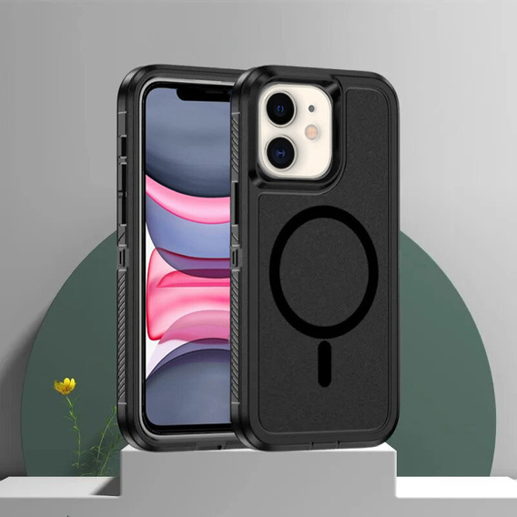 Puzdro s rámom pre iPhone 11, pre MagSafe, čierne