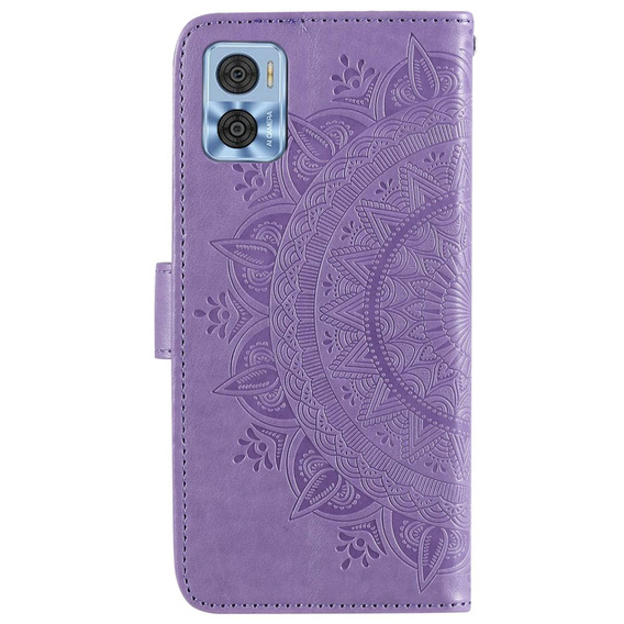 Klapkové puzdro pre Motorola Moto E22 / E22i, Mandala, fialové