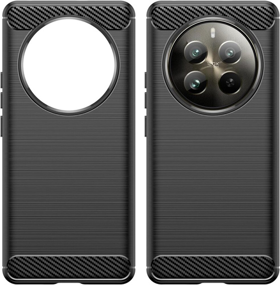 Obal na mobil pre Realme 12+ Plus 5G, Carbon, čierne
