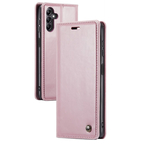 CASEME flipové puzdro pre Samsung Galaxy A14 5G, Waxy Textured, ružové