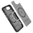 Puzdro Spigen pre iPhone 16E, Enzo Aramid MagSafe, karbónová čierna + tvrdené sklo 9H