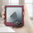 Puzdro pre Samsung Galaxy Z Flip7 FE / Z Flip6, CASEME Litchi Leather, červené