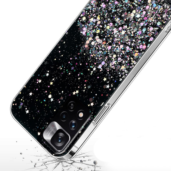 Obal na mobil pre Xiaomi Redmi Note 11 Pro 4G/5G, Glittery, čierne