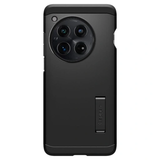 Puzdro Spigen Tough Armor pre OnePlus 12 (čierne) – odolná ochrana so stojanom