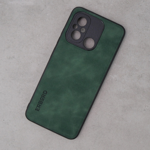 Obal na mobil pre Xiaomi Redmi 12C, ERBORD Business, s držiakom do auta, zelený