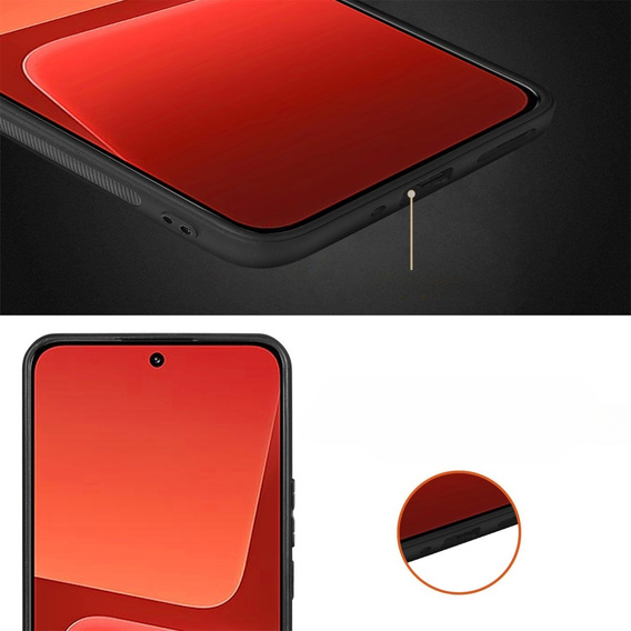 Obal na mobil pre Xiaomi 13, Leather Hybrid MagSafe, čierne