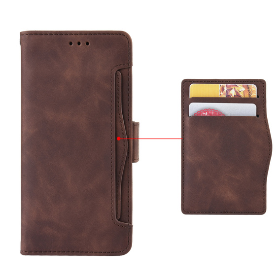 Klapkové puzdro pre Samsung Galaxy S25 FE, Card Slot, hnedé