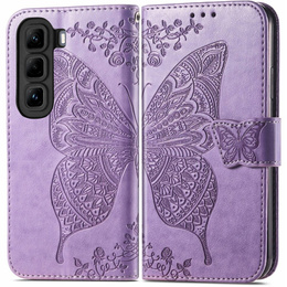 Klapkové puzdro pre Infinix Hot 50 4G, Butterfly, fialové