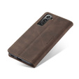 CASEME puzdro pre Samsung Galaxy S21 FE, Leather Wallet Case, káva