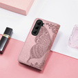 Klapkové puzdro pre Infinix Hot 50 4G, Butterfly, ružové rose gold