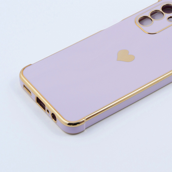 Obal na mobil pre Samsung Galaxy A13 5G, Electro heart, fialové