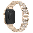 Diamantový náramok pre Xiaomi Smart Band 8 Pro, zlatý