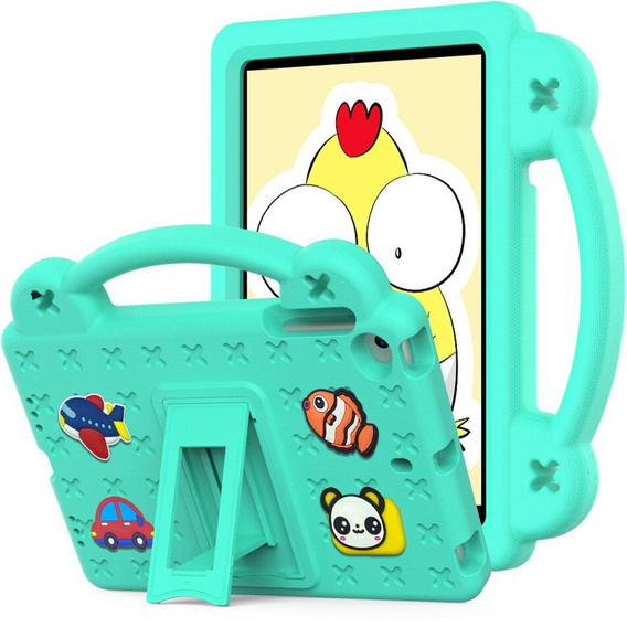 Detské puzdro pre iPad mini 7.9" 2019/2015/2014/2013/2012 (5/4/3/2/1 gen.), Cute Patterns, so stojanom, zelený