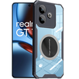 Puzdro pre Realme GT 7 / 7T, s magnetickým štítkom, transparentné / čierne