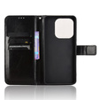 Klapkové puzdro pre Xiaomi Redmi Note 14 4G, Crazy Horse Wallet, čierne