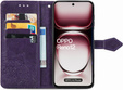 Klapkové puzdro pre Oppo Reno 12, Mandala, fialové