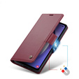 CASEME flipové puzdro pre Samsung Galaxy A54 5G, Litchi Wallet, červené