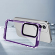 Obal na mobil pre Oppo A80, Fusion Hybrid, transparentné / fialové
