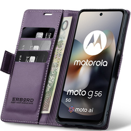 ERBORD Lesklá peňaženka Litchi s chlopňou pre Motorola Moto G56 5G
