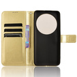 Klapkové puzdro pre Xiaomi 14 Ultra, Crazy Horse Wallet, zlaté