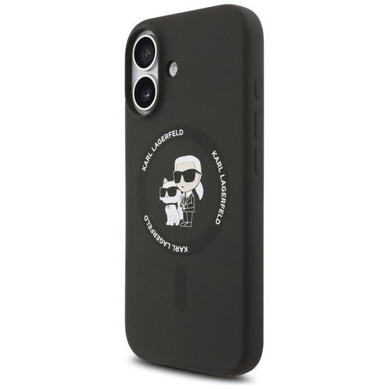 Silikónové puzdro MagSafe s prsteňom Karl Lagerfeld pre Apple iPhone 17