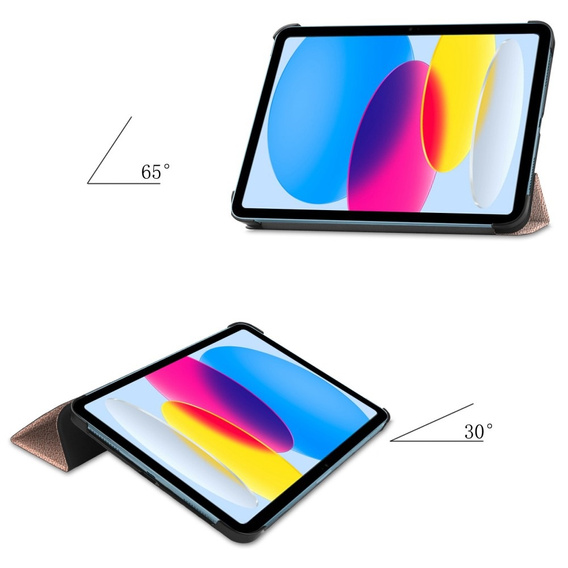 Puzdro pre iPad 10.9 2022 10 Gen, Smartcase s priestorom pre stylus, ružové