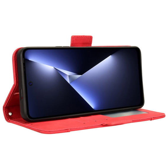 Klapkové puzdro pre Tecno Pova 5 Pro 4G, Card Slot, červené