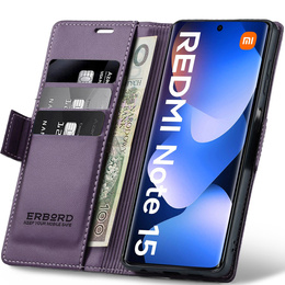 ERBORD Lesklé puzdro Litchi pre Xiaomi Redmi Note 15 5G