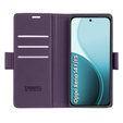 Puzdro pre Oppo Reno 14 F / 14 FS, ERBORD Glossy Litchi, flipová peňaženka, fialové