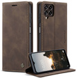 CASEME puzdro pre Samsung Galaxy M33 5G, Leather Wallet Case, hnedé