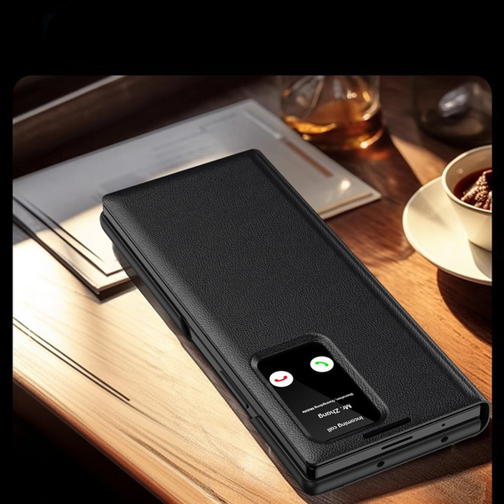 Flipové puzdro pre Samsung Z Fold5 5G, Smart View Wallet, čierne
