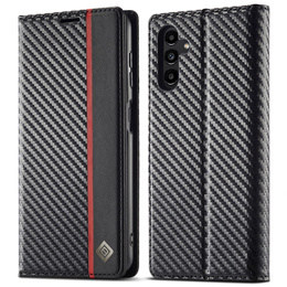 Flipové puzdro pre Samsung Galaxy A36, Carbon LC.IMEEKE, čierne