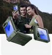 Pancierované puzdro pre Samsung Galaxy Z Flip7 FE / Z Flip6, Dexnor Clip Holder, zelený