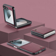Puzdro pre Samsung Galaxy Z Flip7 FE / Z Flip6, CASEME Litchi Leather, červené