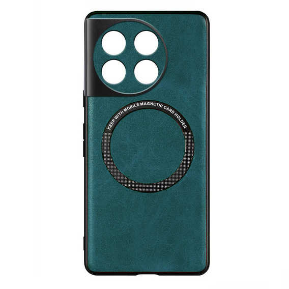 Obal na mobil pre OnePlus 11 5G, Leather Hybrid MagSafe, zelený