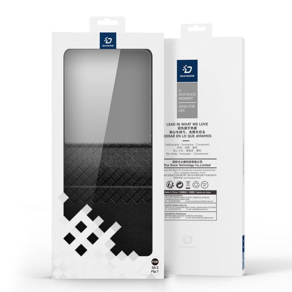 Puzdro Dux Ducis pre Samsung Galaxy Z Flip7 5G, Bril, čierne