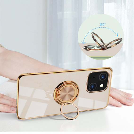 Obal na mobil pre iPhone 13 mini, Electro Ring, svetlo ružové