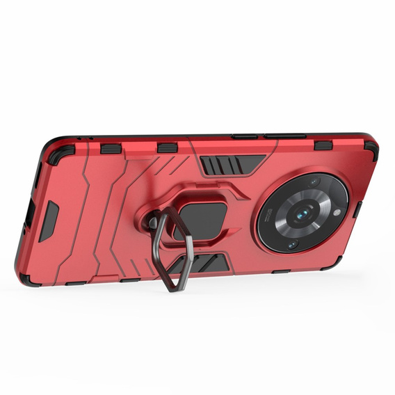 Obal na mobil pre Realme 11 Pro / 11 Pro +, Kickstand Ring, červené