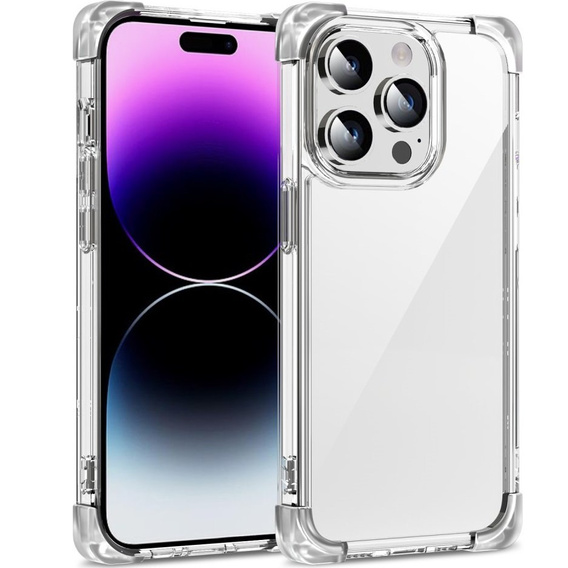 Puzdro pre iPhone 14 Pro, ERBORD CornerShield, priehľadné