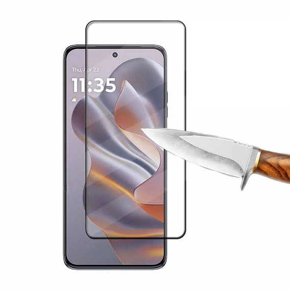 3D tvrdené sklo pre Motorola Edge 50 Neo / Motorola ThinkPhone 25, čierny rám