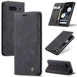 CASEME puzdro pre Google Pixel 7, Leather Wallet Case, čierne