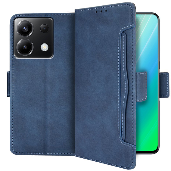 Klapkové puzdro pre Xiaomi Poco X6 5G, Card Slot, modré