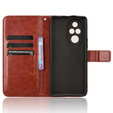 Klapkové puzdro pre Honor 200 Pro 5G, Crazy Horse Wallet, hnedé