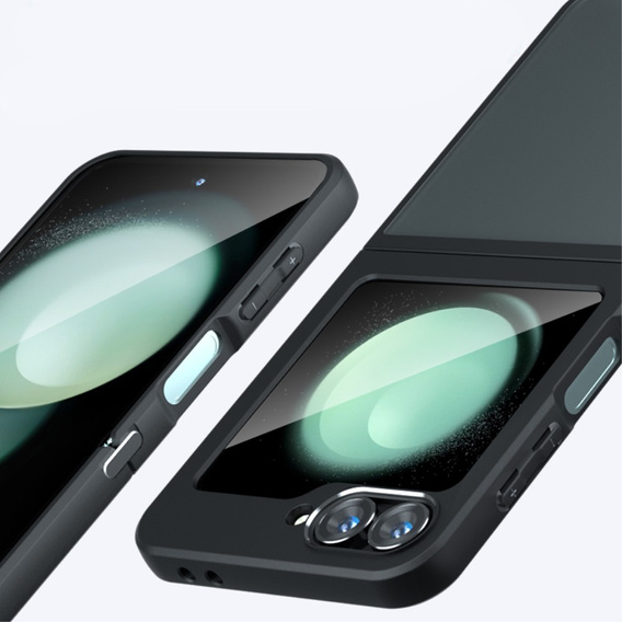 Obal na mobil pre Samsung Galaxy Z Flip7 FE / Z Flip6, Fusion Hybrid, čierne