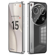 Puzdro pre Xiaomi 15 Ultra, Magnetic Dual Glass, strieborné