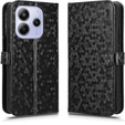 Flipové puzdro pre Xiaomi Redmi Note 14 4G, Wallet Rhombus, čierne