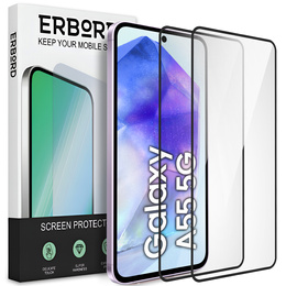 2x tvrdené sklo ERBORD 3D pre Samsung Galaxy A55 5G pre celý displej