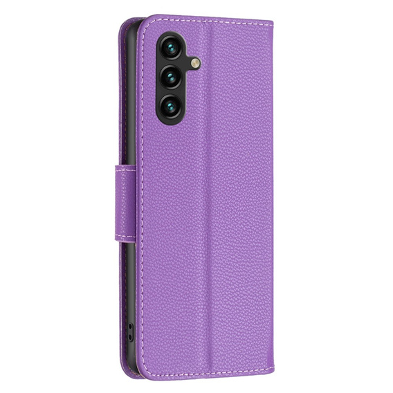 Klapkové puzdro pre Samsung Galaxy A55 5G, Wallet Litchi Leather, fialové