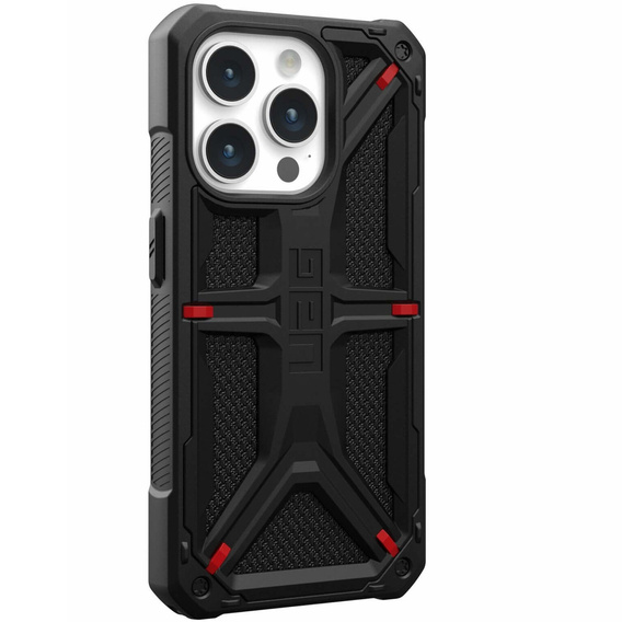 Puzdro Urban Armor Gear pre iPhone 15 Pro, Monarch, Kevlar čierne