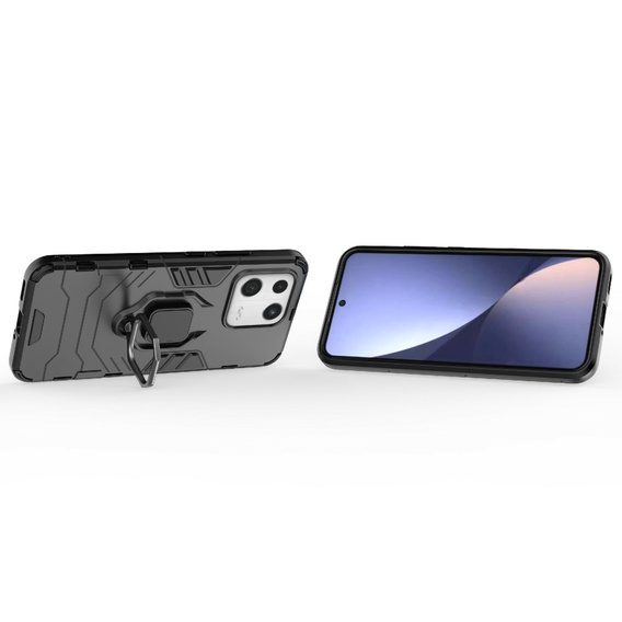 Obal na mobil pre Xiaomi 13, Kickstand Ring, čierne